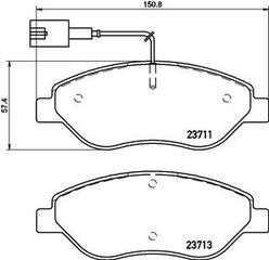 Σετ τακάκια εμπρός BREMBO P23145