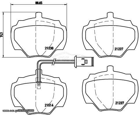 Σετ τακάκια πίσω BREMBO P44003