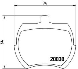 Σετ τακάκια εμπρός BREMBO P52002