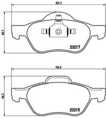 Σετ τακάκια εμπρός BREMBO P68029