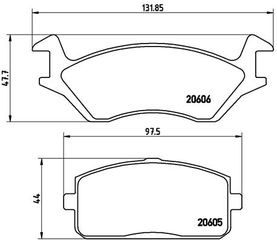 Σετ τακάκια εμπρός BREMBO P83004