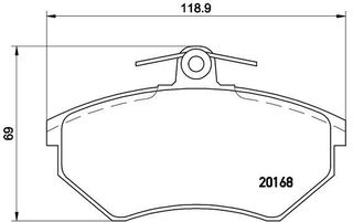 Σετ τακάκια εμπρός BREMBO P85015