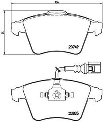 Σετ τακάκια εμπρός BREMBO P85090