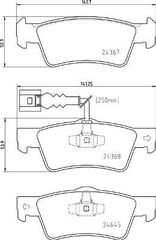 Σετ τακάκια πίσω BREMBO P85163