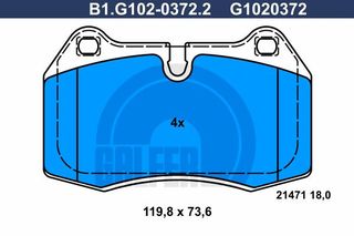 Σετ τακάκια εμπρός GALFER B1G10203722