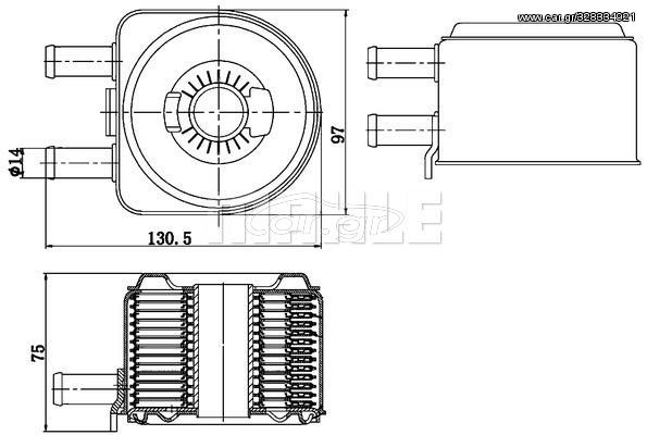 Ψυγείο λαδιού MAHLE CLC176000S