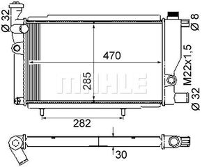 Ψυγείο νερού & εξαρτήματα MAHLE CR428000S