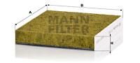 Φίλτρο αέρα εσωτερικού χώρου MANN-FILTER FP2442