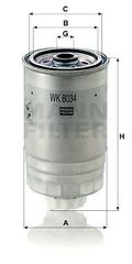Φίλτρο καυσίμων MANN-FILTER WK8034