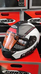 CORSA FUL FACE CN112 BLADE ΑΣΠΡΟ / ΜΑΥΡΟ MAT (20)