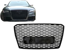 ΜΑΣΚΑ ΕΜΠΡΟΣ Front Grille Audi A8 D4 Facelift (2014-2017) RS8 Design Piano Black