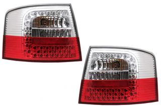 Πίσω Φανάρια LED για Audi A6 4B C5 Avant Station Wagon (12.1997-01.2005) Clear Glass Red and White