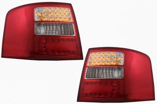 LED Πίσω Φανάρια για Audi A6 4B C5 Avant (05.1997-05.2004) Clear Glass Red and White