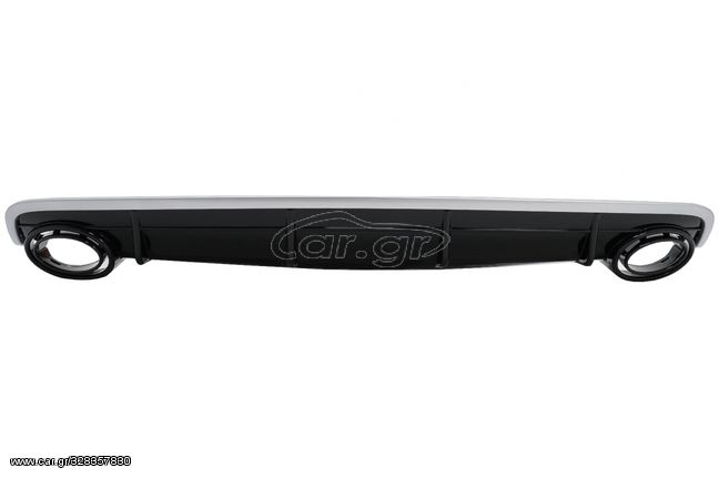 Πίσω Διαχύτης Diffuser Double Outlet για Audi Q7 SUV 4M (2015-2019) S-Line Προφυλακτήρας