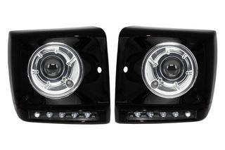 Μπροστά Φανάρια Καπάκια LED DRL για Mercedes G-Class W463 (1989-2012) G65 Design με Φανάρια Bi-Xenon