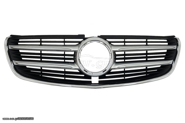 Κεντρική Μάσκα για Mercedes V-Class W447 (2014-03.2019) Black Chrome