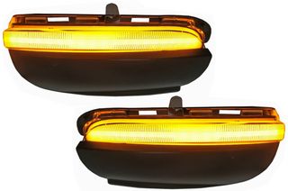 LED Φλας Καθρέπτη Dynamic για VW Golf VI (10.2008-08.2012) Touran I (05.2010-05.2015) Black