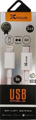 Xnous US13 USB 2.0 Cable USB-C male - Lightning Λευκό 1m (34.912.0852)