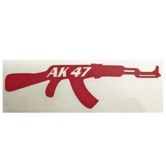 Αυτοκόλλητο όπλο Ak-47 ανάγλυφο κόκκινο