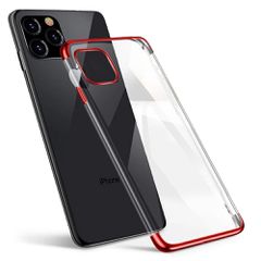 Clear Color case TPU gel cover with a metallic frame for Samsung Galaxy A13 5G red