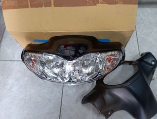 ΜΑΣΚΑ ΦΑΝΟΥ / ΚΟΝΤΕΡ ΣΕΤ ΜΕ ΦΑΝΑΡΙ YAMAHA CRYPTON-R 115 ΜΑΥΡΟ/ΜΠΛΕ OOH