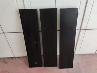 Τρια επίτοιχα ράφια LACK Ικεα μαύρα 110Χ26 cm 