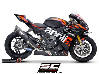 Sc Project Ολόσωμη Εξάτμιση 4-2-1(Titanium Λαιμοί)  SC1-R Carbon Τελικό(35 Εκ.Μηκος) Aprilia RSV4 - FACTORY 2021 - 2022 Racing Version(Η Τιμή ειναι ενδεικτική,Ρωτήστε μας για την προσφορά μας)