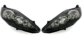 Σετ Φανάρια Εμπρός 2 X Μπροστινα Φανάρια -Διαφανές γυαλί  για  Ford Fiesta MK7 μαύρο