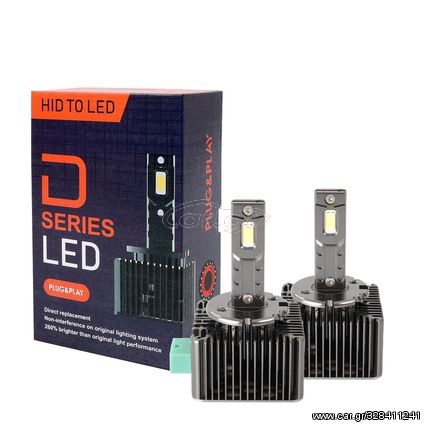 D3S 12V PK32d-5 6000K 8.400lm 35W D-SERIES LED PLUG & PLAY KIT CAN-BUS (ΜΕ ΑΝΕΜΙΣΤΗΡΑΚΙ) MTECH - 2ΤΕΜ.