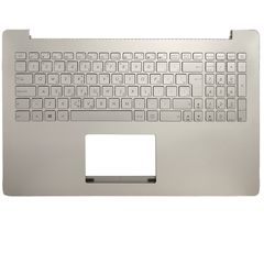 Πληκτρολόγιο Laptop Keyboard for Asus Notebook N501VW GR Palmrest Silver OEM(Κωδ.40805GRSILVERPALM)