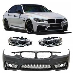 ΠΡΟΦΥΛΑΚΤΗΡΑΣ ΕΜΠΡΟΣ BMW 3 Series F30 F31 Non LCI & LCI (2011-2018) M3 Sport EVO Design with Full LED Angel Eyes Headlights