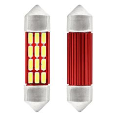 Amio – Λαμπάκια Πλαφονιέρας LED 36mm C5W C10W 12/24V 2W 5600K 12xSMD 4014 CANBUS για Καθαρό Φωτισμό Εσωτερικού – Σετ 2 Τεμ. (01632/AM)