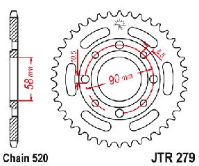 ΓΡΑΝΑΖΙ ΤΡΟΧΟΥ JTR279 HONDA MTX125 