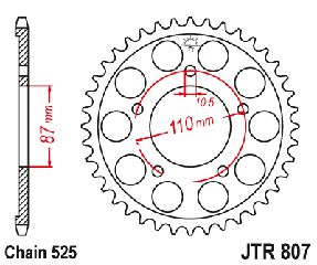 ΓΡΑΝΑΖΙ ΠΙΣΩ JTR807 46ΔΟΝΤΙΑ SUZUKI GSF400