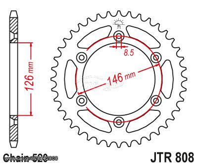 ΓΡΑΝΑΖΙ ΠΙΣΩ ΤΡΟΧΟΥ DRZ400 DR350 KLX400 44 ΔΟΝΤΙΑ