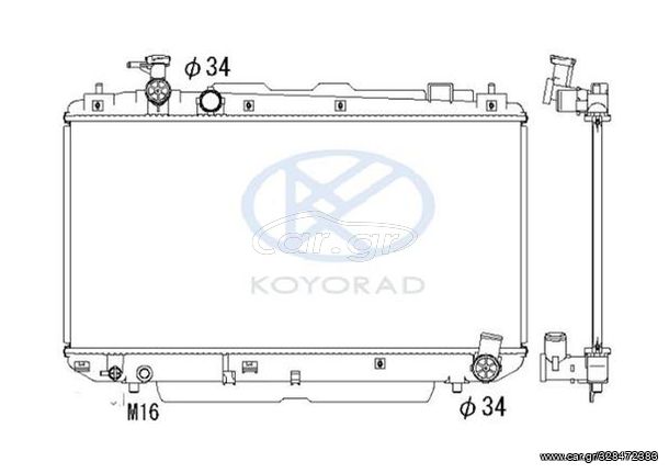 ΨΥΓΕΙΟ ΝΕΡΟΥ ΚΑΙΝΟΥΡΙΟ ΙΑΠΩΝΙΚΟ TOYOTA RAV 4 2000-2005 (740X375X16) AVA TO2299 BEHR HELLA 8MK 376 775-724 DENSO DRM50083 FRIGAIR 0115.3168 KOYO PL010982 MAHLE CR 1568 000S NRF 53324 VALEO 734182