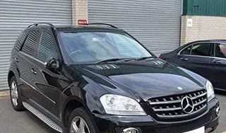 ΜΑΣΚΑ ΕΜΠΡΟΣ Mercedes ML W164 (2005-2008) Black Chrome-thumb-1