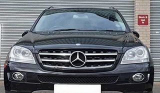 ΜΑΣΚΑ ΕΜΠΡΟΣ Mercedes ML W164 (2005-2008) Black Chrome-thumb-3