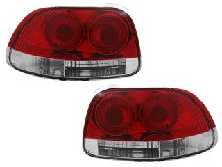 ΦΑΝΑΡΙΑ ΠΙΣΩ Taillights Honda CRX Del Sol 93-97. Red/Chrome