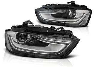 ΦΑΝΑΡΙΑ ΕΜΠΡΟΣ Headlights AUDI A4 B8 12-15 BLACK LED