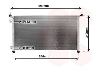 ΨΥΓΕΙΟ A/C 2.0 TYPE-R ΒΕΝΖΙΝΗ (615x330x16) για HONDA CIVIC H/B-L/B 01-04