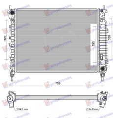 ΨΥΓΕΙΟ 2.2 TDCi ΜΗΧΑΝΙΚΟ ΠΕΤΡΕΛΑΙΟ (670x500x34) (KOYO) για OPEL ANTARA 06-15