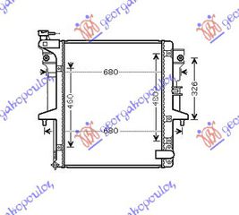 ΨΥΓΕΙΟ 2.5 T.D. ΜΗΧΑΝΙΚΟ (ΑΝΟΙΧΤΟ ΚΥΚΛΩΜΑ) (525x635) (KOYO) για MITSUBISHI P/U L200 2006-2010 (KAT/KBT)