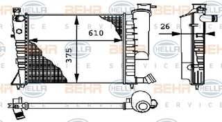 ΨΥΓΕΙΟ 1,4-1,6-1,8 & VTS +A/C (61x38) (ME ΑΣΦΑΛΕΙΑ) (MAHLE BEHR) για CITROEN XSARA 97-00