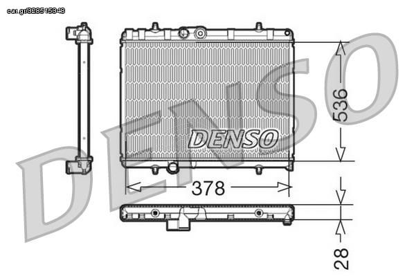 ΨΥΓΕΙΟ ΝΕΡΟΥ 1.6-2.0 HDI ΠΕΤΡΕΛΑΙΟ +/-A/C ΜΗΧΑΝΙΚΟ (380x549) για CITROEN C5 04-08