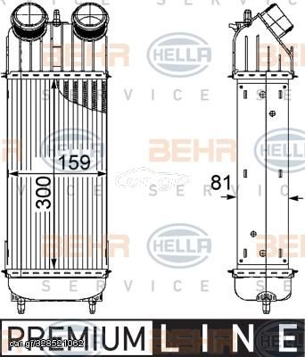 ΨΥΓ.INTER.1,6HDi (300x158x80) για CITROEN C3 02-10