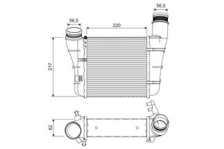 ΨΥΓΕΙΟ INTERCOOLER 1.9-2.0 TDi ΠΕΤΡΕΛΑΙΟ (220x215x65) για AUDI A4 00-04