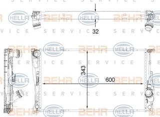 ΨΥΓΕΙΟ 3.0 (135i)ΒΕΝΖΙΝΗ ΑΥΤΟΜΑΤΟ (600x340x32) 2 ΣΩΛΗΝΑΚΙΑ για BMW SERIES 1 3/5D 2004-2011 (E81/E87)