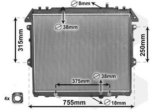 ΨΥΓΕΙΟ 2.5-3.0 TD AYTOMATO (525x650) KOYO για TOYOTA HI-LUX 2WD/4WD 05-09