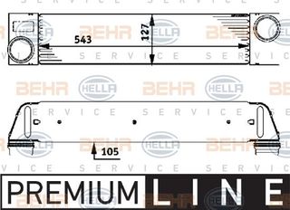 ΨΥΓΕΙΟ INTERC. 3,0-3,5 TD (540x127x105) για BMW SERIES 5 (E60/61) 03-10